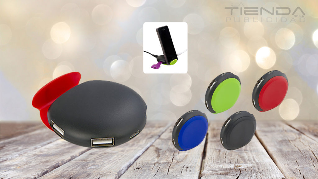 sostenedor celular con conectores usb